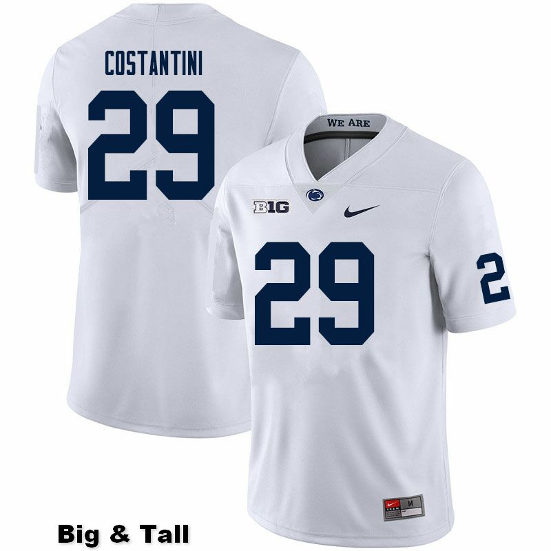 NCAA Nike Men's Penn State Nittany Lions Sebastian Costantini #29 College Football Authentic Big & Tall White Stitched Jersey YTP0898JJ